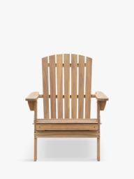 Gallery Direct Aspri Acacia Wood Garden Lounge Chair with Pull-Out Footstool, Natural - thumbnail 1