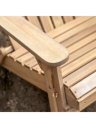 Gallery Direct Aspri Acacia Wood Garden Lounge Chair with Pull-Out Footstool, Natural - thumbnail 5