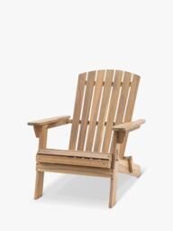 Gallery Direct Aspri Acacia Wood Garden Lounge Chair with Pull-Out Footstool, Natural - thumbnail 6