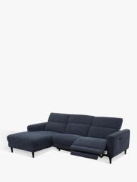 John Lewis Glide LHF Chaise End Recliner Sofa, Navy Chenille - thumbnail 6