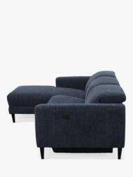 John Lewis Glide LHF Chaise End Recliner Sofa, Navy Chenille - thumbnail 5