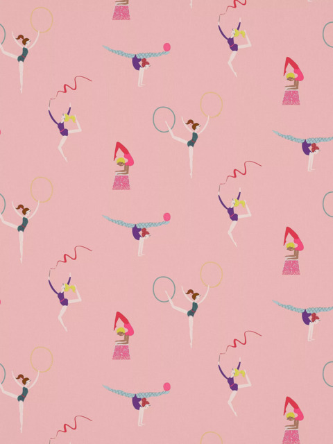 Harlequin Balancing Made to Measure Curtains or Roman Blind, Blossom/Raspberry - image 1