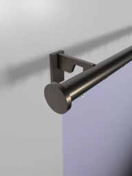 John Lewis Select Gliding Curtain Pole with Disc Finial, Wall Fix, Dia.30mm - thumbnail 4
