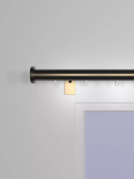 John Lewis Select Gliding Curtain Pole with Disc Finial, Wall Fix, Dia.30mm - thumbnail 3