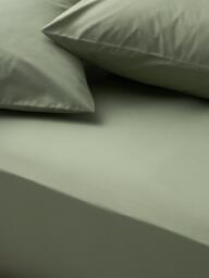 John Lewis Egyptian Cotton Percale Easy Care 260 Thread Count Deep Fitted Sheet - thumbnail 1
