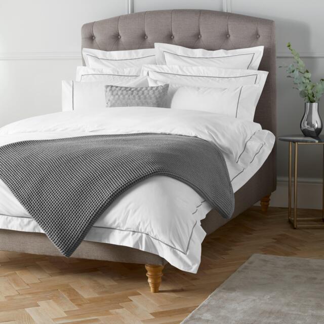 John Lewis Annecy Egyptian Cotton Embroidered Percale 200 Thread Count Bedding - image 1