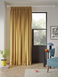 John Lewis Textured Weave Ultra Thermal Lined Pencil Pleat Door Curtain - thumbnail 1