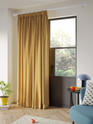 John Lewis Textured Weave Ultra Thermal Lined Pencil Pleat Door Curtain - thumbnail 2