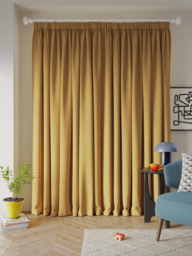 John Lewis Textured Weave Ultra Thermal Lined Pencil Pleat Door Curtain - thumbnail 3