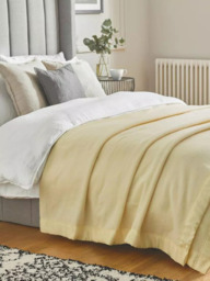 John Atkinson by Hainsworth Empress Merino Wool Blanket, Winter White - thumbnail 3