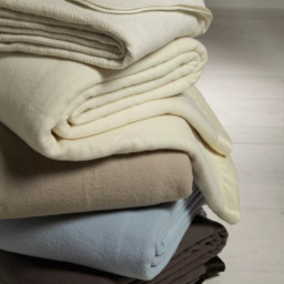 John Atkinson by Hainsworth Empress Merino Wool Blanket, Winter White - thumbnail 4