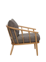 John Lewis Frome Leather Armchair, Light Leg - thumbnail 3