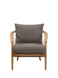 John Lewis Frome Leather Armchair, Light Leg - thumbnail 5