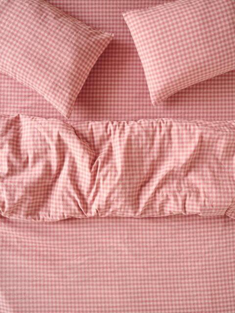 Piglet in Bed Colour Drench Gingham Linen Blend Bedding - image 1