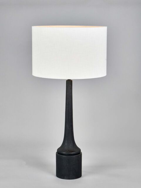 Pacific Marin Black Wooden Table Lamp, Black - image 1