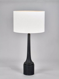 Pacific Marin Black Wooden Table Lamp, Black