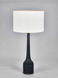 Pacific Marin Black Wooden Table Lamp, Black - thumbnail 1