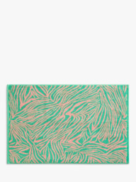 John Lewis + Matthew Williamson Zebra Bath Mat, Pink/Green - thumbnail 1