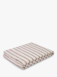 Piglet in Bed Kemptown Stripe Linen Blend Flat Sheet - thumbnail 2