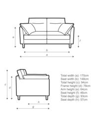John Lewis Munro High Back Medium 2 Seater Sofa, Light Leg, Textured Linen Duck Egg - thumbnail 3