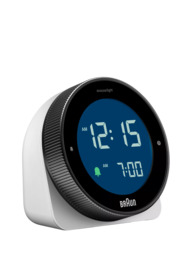 Braun BC24 Rotating Bezel Digital Alarm Clock, White - thumbnail 2