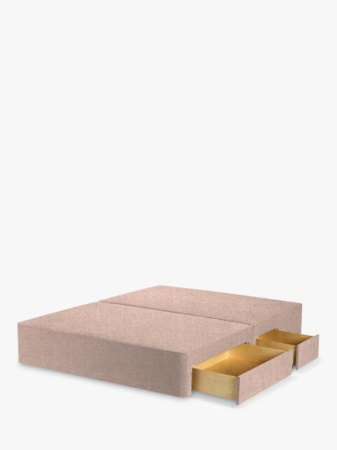 John Lewis Pocket Sprung Upholstered Continental 2+2 Drawer Divan Base, Small Double