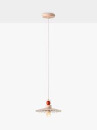 houseof Ribbed Pendant Ceiling Light, Burnt Orange/Pink