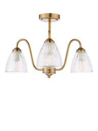 Där Glynis 3 Arm Semi Flush Ceiling Light - thumbnail 3