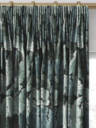 William Morris At Home Acanthus Velvet Made to Measure Curtains or Roman Blind, Indigo - thumbnail 2