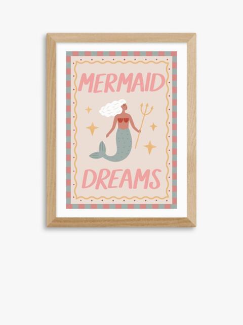 EAST END PRINTS Kid of the Village 'Mermaid Dreams' Framed Print, 43.4 x 53.4cm, Natural - image 1