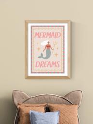 EAST END PRINTS Kid of the Village 'Mermaid Dreams' Framed Print, 43.4 x 53.4cm, Natural - thumbnail 2