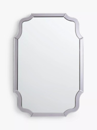 John Lewis Smoke Edge Wall Mirror, 90 x 60cm, Smoke