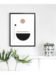 Brookpace Lascelles 'Geometry 2' Framed Print & Mount, 76 x 56cm, Natural - thumbnail 4