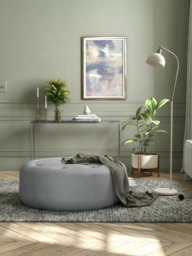 John Lewis Button Footstool, Large - thumbnail 3