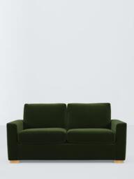 John Lewis Oliver II Medium 2 Seater Sofa, Light Leg, Plush Velvet Green - thumbnail 5