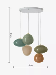 MADE Adrienne 5 Light Cluster Pendant Ceiling Light, Green - thumbnail 3