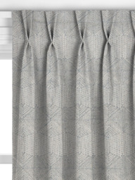 John Lewis Flax Embroidery Made to Measure Curtains or Roman Blind, Lake Blue - thumbnail 4