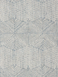 John Lewis Flax Embroidery Made to Measure Curtains or Roman Blind, Lake Blue