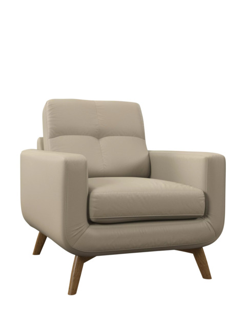 John Lewis Barbican Leather Armchair, Light Leg - image 1