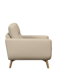 John Lewis Barbican Leather Armchair, Light Leg - thumbnail 3