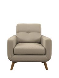 John Lewis Barbican Leather Armchair, Light Leg - thumbnail 5