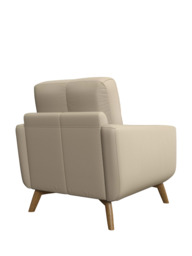 John Lewis Barbican Leather Armchair, Light Leg - thumbnail 4
