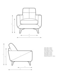 John Lewis Barbican Leather Armchair, Light Leg - thumbnail 2
