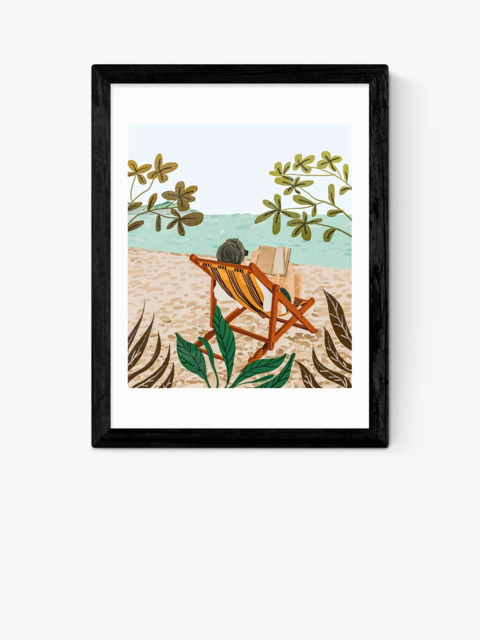 EAST END PRINTS 83 Oranges 'Vacay Book Club' Framed Print - image 1