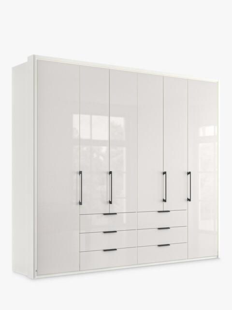 John Lewis Osaka 2.5m Bi-Fold Wardrobe with 6 Glass Doors & 6 Glass Drawers - image 1