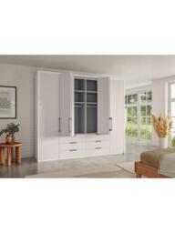 John Lewis Osaka 2.5m Bi-Fold Wardrobe with 6 Glass Doors & 6 Glass Drawers - thumbnail 3