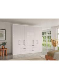John Lewis Osaka 2.5m Bi-Fold Wardrobe with 6 Glass Doors & 6 Glass Drawers - thumbnail 2