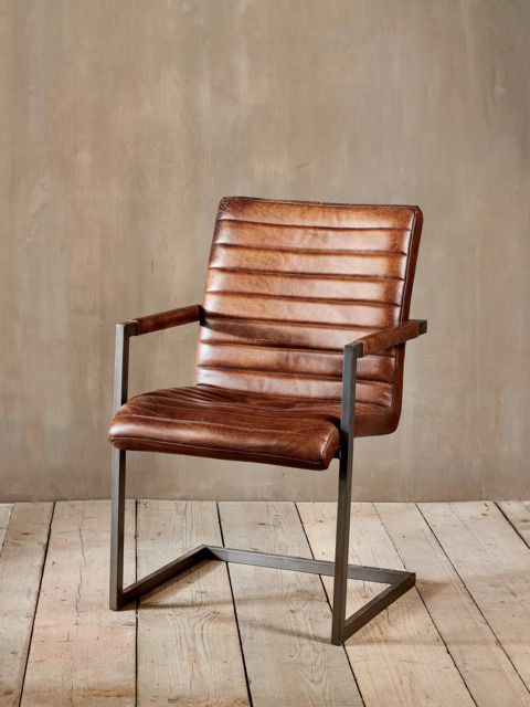 nkuku Wamma Leather Desk Chair, Dark Brown - image 1