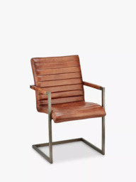 nkuku Wamma Leather Desk Chair, Dark Brown - thumbnail 5
