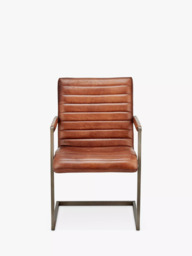 nkuku Wamma Leather Desk Chair, Dark Brown - thumbnail 6
